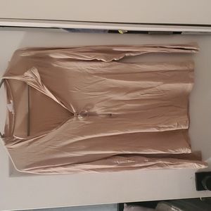 NWOT Tan Zipper 3/4 long sleeve